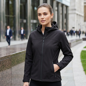 Chaqueta Softshell de Invierno para Mujer, Transpirable, Ecológica, de Secado Rápido, Nueva Tendencia, Resistente al Agua, con Dos Bolsillos Laterales y Capucha - Product Image 4
