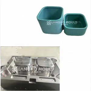 Buy competitive price good quality two cavity PP material customized plastic storage box desk mini dustbin trash mould