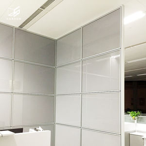 Cadre en aluminium bon marché <span class=keywords><strong>cloison</strong></span> de verre fixe intérieur en bois verre pleine hauteur <span class=keywords><strong>cloison</strong></span> de séparation de <span class=keywords><strong>bureau</strong></span> - Product Image 2