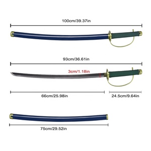 Vente en gros Anime une pièce <span class=keywords><strong>arme</strong></span> enfants jeu de rôle jouet cheveux rouges tiges samouraï Katana Gryphon sabre épée métal - Product Image 2