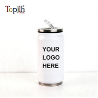 Bouteille d'eau sport 350 ml vierge pour sublimation avec paille, bouteille personnalisable pour impression de logo, bouteille de fitness réutilisable