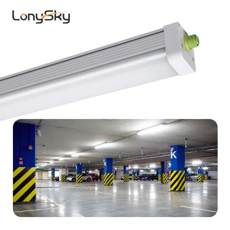 Acil IP65 su geçirmez patlamaya dayanıklı 4ft 8ft yeraltı otoparkında Led tri-proof aydınlatma