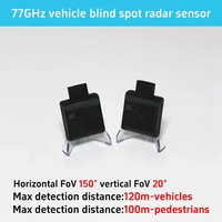 Capteur radar automobile 77 GHz, portée de 120 m, haute précision pour la surveillance des angles morts, système ADAS
