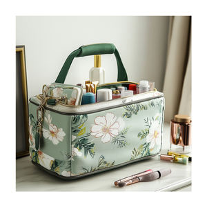 Bolsa de Cosméticos de Lujo con Impresión Personalizada, Bolsa de Maquillaje Portátil de Cuero, Bolsa de Aseo para Viajes - Product Image 5