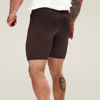 Short de compression pour hommes de haute qualité logo personnalisé avec impression en silicone Running Polyester Ribbed Quick Dry Shorts Fabricant