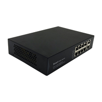 Sakelar jaringan PoE 48V 8 port, dengan 2 1000m port uplink untuk kamera IP poe saklar