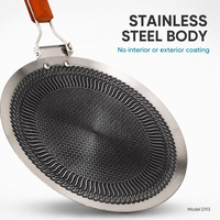 Grill pliable en acier inoxydable sans revêtement pour la cuisson en intérieur et en extérieur