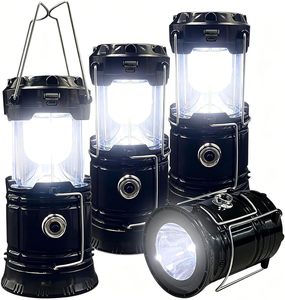Portable LED Camping <b>Lantern</b> With <b>Solar</b> Charging Metal Body IP65 Waterproof 5000K Daylight For <b>Outdoor</b> Use - Product Image 1