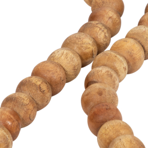 Ghirlanda di perline con accento a cuore in legno di mango per decorazioni domestiche, bagno, ufficio, scaffali e tavolini da caffè - Product Image 4