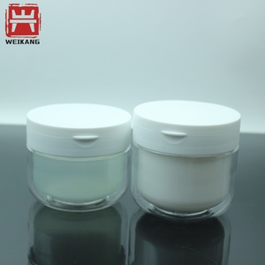 Boîte à cotons double couche en plastique transparent, organiseur de maquillage anti-poussière, étui de rangement cosmétique pour usage cosmétique, logo personnalisé - Product Image 3