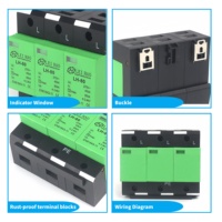 Parafoudre LeiHao CE 275V 40KA-80KA T2 AC 3P Vert pour Protection Contre la Foudre et les Surtensions, Dispositif d'Arrestation pour Systèmes Solaires et Équipements Électroniques