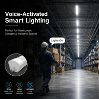 Lumière LED étanche IP67, résistante aux intempéries, avec capteur de mouvement à micro-ondes, 140lm/W, 50000H, SMD2835, pour entrepôt, supermarché, éclairage industriel