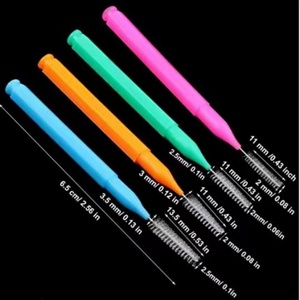 Braces Brush for Cleaner Interdental Brush <b>Toothpick</b> Dental Flossing Head Oral Hygiene Flosser Tooth Cleaning Tool (Light Blue, - Product Image 1