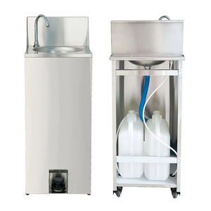 Fregadero Portátil de Acero Inoxidable 304 con un Solo Tazón y Estación Móvil de Lavado de Manos con un Solo Orificio - Product Image 1