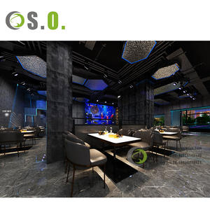 Ensemble de meubles de salon de boîte de nuit cabines de club haut de gamme chaise et table de club en bois - Product Image 3