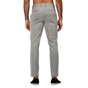 Pantaloni leggeri classici grigi all'ingrosso con Logo personalizzato pantaloni Chino Casual Slim-Fit da uomo - Product Image 2