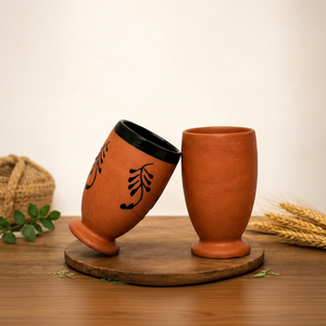 Traditional Indian Terracotta Clay Beer Cups Handmade <b>Earthenware</b> Mug <b>Pots</b> Natural Pottery Drinking Cups for Beer Tea Coffee - Product Image 1