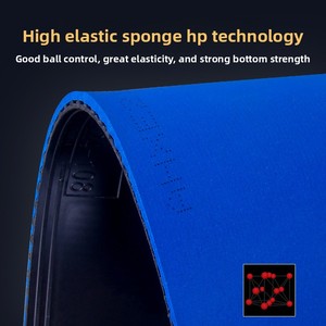 Gomma per Racchetta da Ping Pong DHS Hurricane 3 Provincial Blue Sponge, Approvata ITTF, Adesiva per Attacco Veloce e Loop, per Giocatori Avanzati - Product Image 4