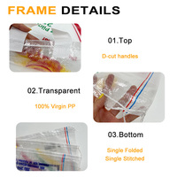 Sac tissé en PP transparent personnalisé de 25 lb (25 kg) avec poignée, en matière vierge de qualité alimentaire, sacs transparents pour maïs, riz, sucre, céréales
