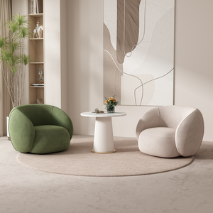 Modern Simple Boucle Lounge Leisure Relax Accent <b>Arm</b> <b>Chair</b> Upholster Modern Luxury <b>Single</b> Sofa Living Room Armchair - Product Image 4
