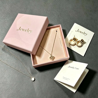 Caja de Joyería de Cartón Rígido de Alta Gama, Reciclable, Personalizada, al por Mayor, para Bodas, con Forro de Satén y Diamantes, para Regalo de Pequeña Madre