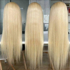 Perruque lace frontal wig naturelle blonde pour femmes, 613, Prix de gros, cheveux humains - Product Image 1
