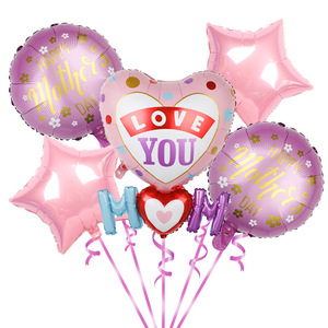 Set de 5 Globos de Aluminio para el Día de la Madre, Corona de Flores, <span class=keywords><strong>Delantal</strong></span>, Globos para Decoración de Fiesta de Cumpleaños de Mamá - Product Image 5