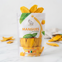 Sachet d'emballage pour fruits secs imprimé avec logo (ananas, pêche, fraise, citron, mangue) – Pochette verticale en kraft blanc avec fermeture éclair et fenêtre