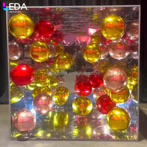 LEDA Birthday Party Events Decoration Photo <b>Box</b> Backdrop Colorful <b>Balloons</b> Decor Mirror Photo Booth for Wedding - Product Image 1
