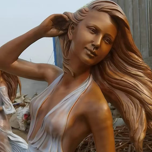 Lebensgroße Bronze-Statue einer nackten, <span class=keywords><strong>sexy</strong></span> Frau, Bronzeguss-Statue für den Außenbereich, elegante nackte weibliche Dame Mädchen Statue - Product Image 3