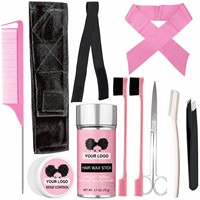 Kit d'installation de perruque Lace Front : Colle, Outils, Bandes, Bonnets et Accessoires Capillaires Noir