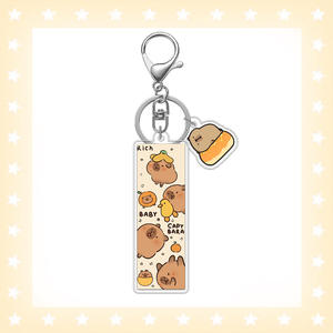 <span class=keywords><strong>Photo</strong></span> numérique irrégulière personnalisée en deux pièces dessin animé humanoïde décorations suspendues porte-clés pendentif en acrylique plastique étanche - Product Image 2