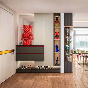 Meuble TV de luxe, unité murale, design moderne, style flottant suspendu pour le placement de meubles et d'équipements dans le salon - Product Image 5