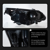 Pour BMW Série 5 E60 2003-2010, ensemble de phares à LED Angel Eye bicolores style M5