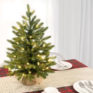 <span class=keywords><strong>Sapin</strong></span> de Noël artificiel de 23 pouces, <span class=keywords><strong>petit</strong></span> <span class=keywords><strong>sapin</strong></span> de pin pour la maison, table de ferme, cheminée, rebord de fenêtre, décorations de Noël pour l'intérieur - Product Image 1