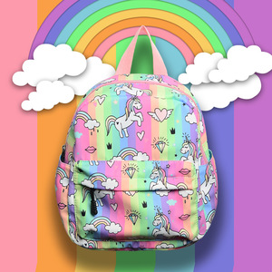 Borsa da scuola per bambini dell'<span class=keywords><strong>asilo</strong></span> zaino per ragazzi con stampa di dinosauri zaino per bambini con unicorno arcobaleno di 3-6 anni - Product Image 3