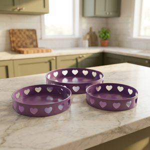 Juego de bandejas con recubrimiento de polvo de hierro, 3 piezas - Product Image 4