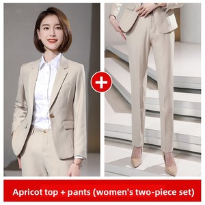 Costume d'affaires pour hommes et femmes, coupe cintrée, quatre pièces, fermeture éclair, mélange de coton, vêtements formels, automne-hiver 2022 - Product Image 6