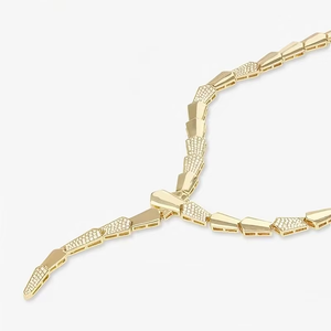 תכשיטים יוקרתיים סיטונאית שרשרת נחש זהב 18K/18K שרשרת נחש זהב 18k - Product Image 4