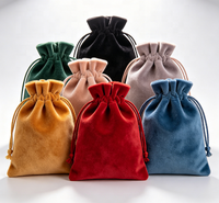 Pochette en velours recyclable à cordon, petit sac à bijoux, emballage cadeau pour mariage, bonbons, boucles d'oreilles, luxe, durable