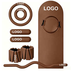 Custom Silicone <strong>Pilates</strong> Set With Non Slip Yoga Mat Soft Dumbbells Flexible Power Ring &amp; Sturdy Barbell Rod Home Gym Accessories - Product Image 1