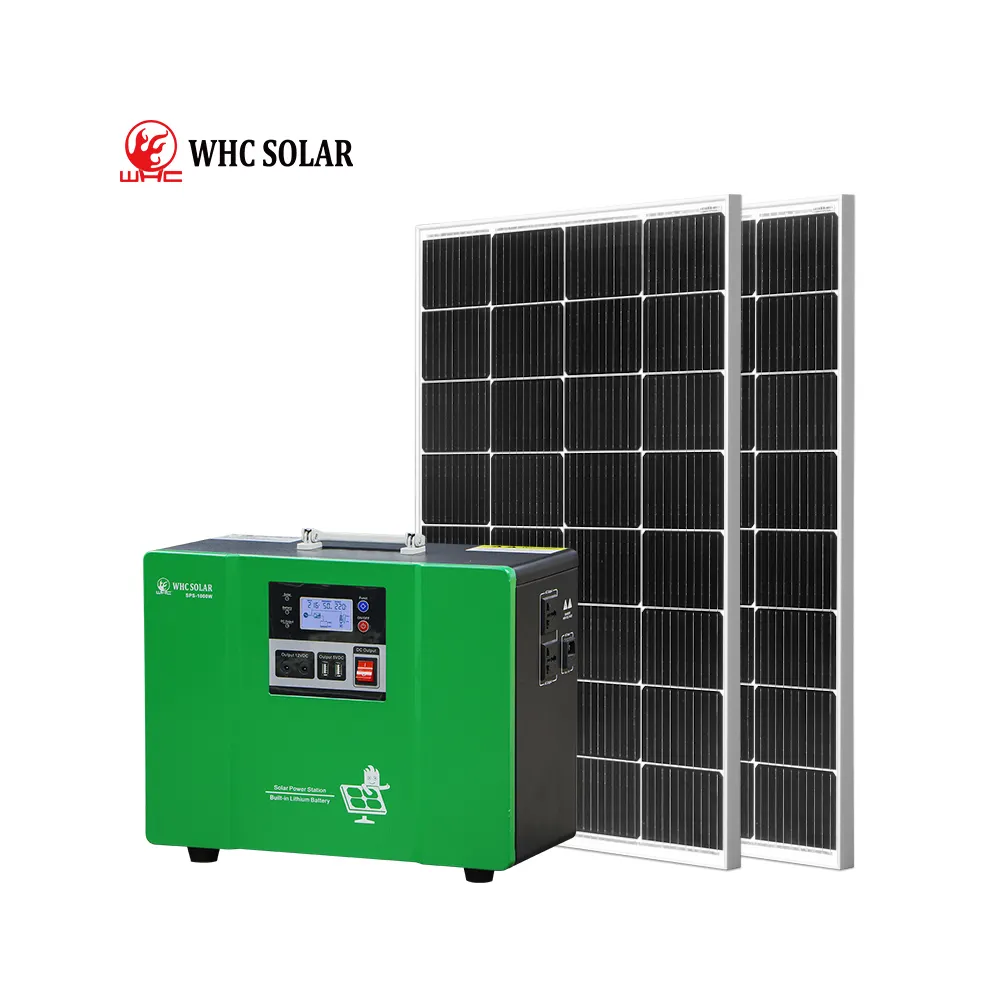 WHC SOLAR Energy System 2000W 5000W Lithium Solar Power Station 1000W 500W 3000W Portable Power Station Solar Generator