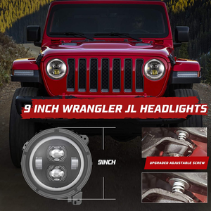 ไฟหน้า LED ทรงกลมขนาด 9 นิ้ว รุ่นใหม่ ADT พร้อมวงแหวน Halo DRL สำหรับรถมอเตอร์ไซค์ JK TJ CJ JL ไฟหน้า RGB Halo Ring LED Angel Eye - Product Image 5