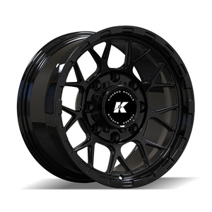 Rines de Lujo de 17 Pulgadas para Automóviles, Patrón de Pernos 8x180, Diámetro del Eje 124.1mm, Acabado Negro Brillante, Forjados, Capacidad de Carga 1250KG, Todoterreno - Product Image 1