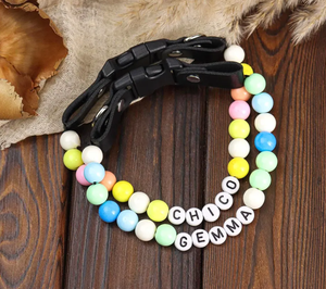 DIY Name Wasserdichtes Mädchenhaftes Süßes Party-Accessoire Ausgefallenes Designer-Halsband Strass Bubblegum-Perlen Hundehalsband - Product Image 6