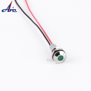 10mm Đường kính tín hiệu thí điểm đèn 3V <span class=keywords><strong>6V</strong></span> 12V 24V 36V 48V 110V 220V LED chỉ số ánh sáng với 150mm dây - Product Image 2