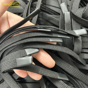 Bán buôn quần may mặc 9mm rộng màu đen dây rút ngâm Silicone kết thúc phẳng drawcord với Silicone lời khuyên - Product Image 6