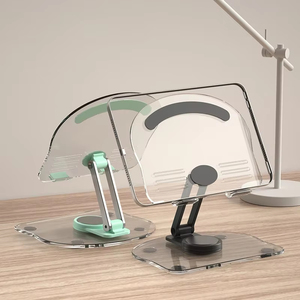 Universel 360. Support de bureau rotatif en acrylique transparent pour la décoration de la maison, support pliable et réglable pour personne paresseuse - Product Image 1