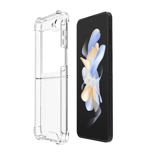 2024 Popular for Samsung Galaxy Z Flip3 Flip 4 Flip 5 Generation Anti-fall Transparent Folding Mobile Phone