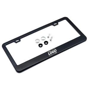 Cornice per Targa in Alluminio Personalizzata OEM, Copritarga Nero con Tappi a Vite per Auto USA in Materiale Poliestere - Product Image 2